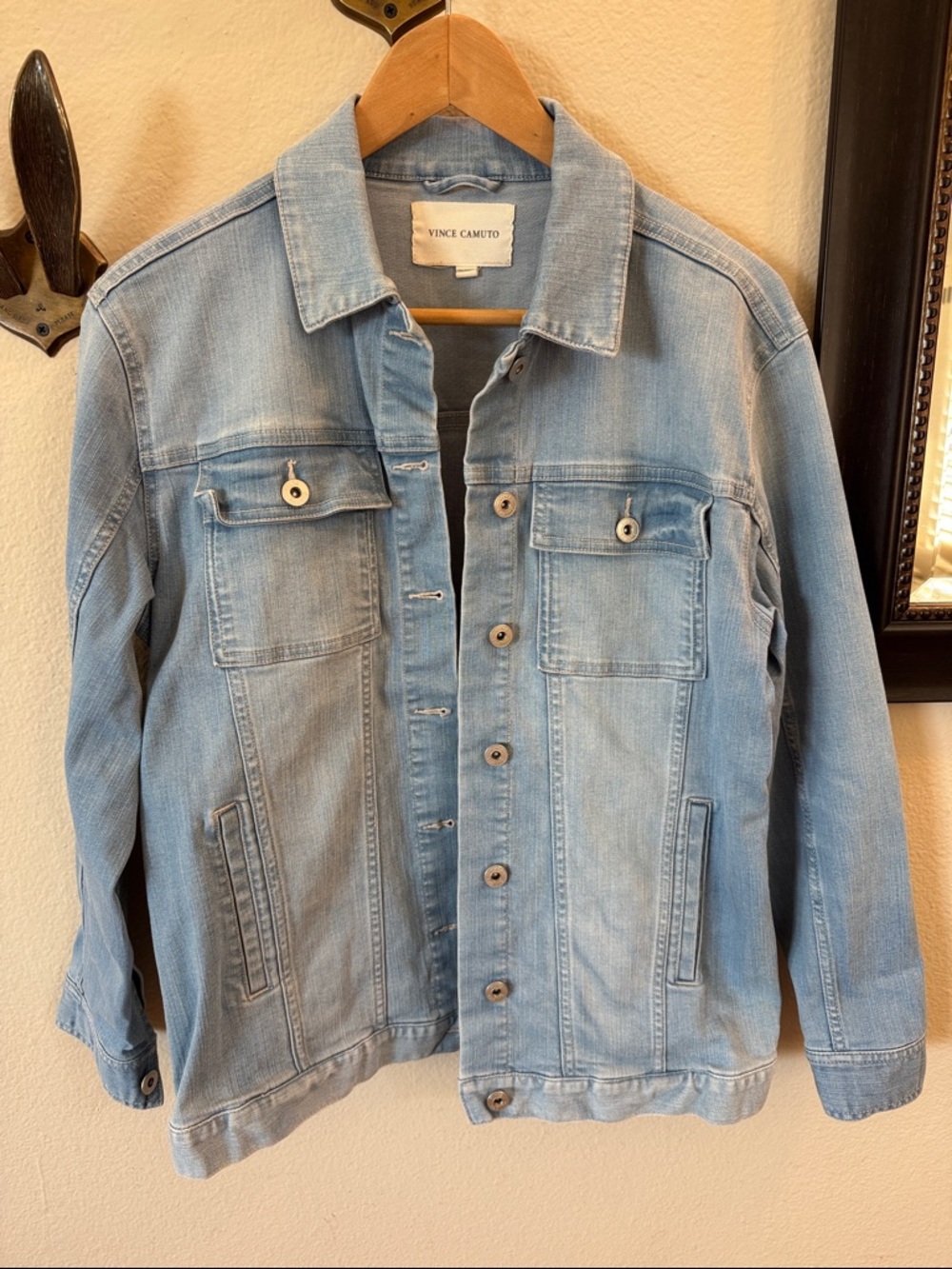 Vince Camuto Light Wash Denim Jacket - Pale Blue